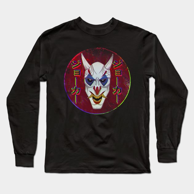 Joker oni mask Long Sleeve T-Shirt by DarkMindD